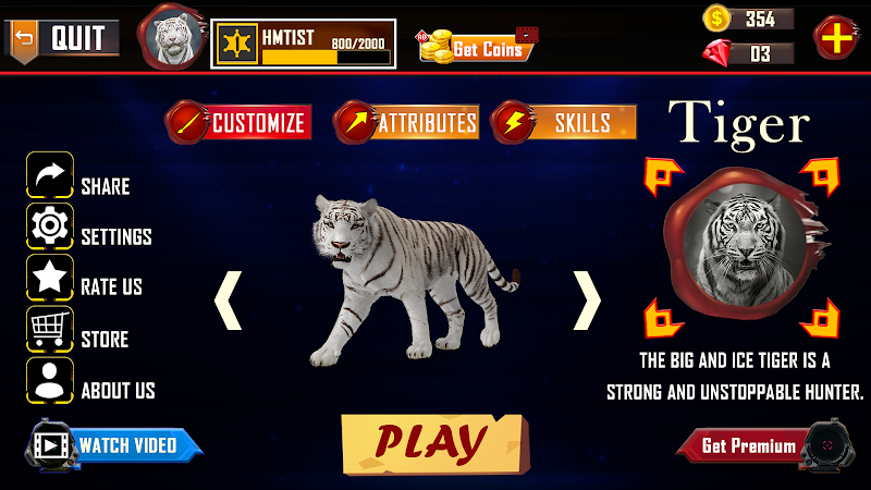 Tiger Simulator 3D Animal Game Ekran Görüntüsü 3