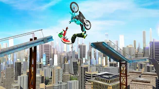 Bike Stunts 3D - Rooftop Chall Ekran Görüntüsü 3