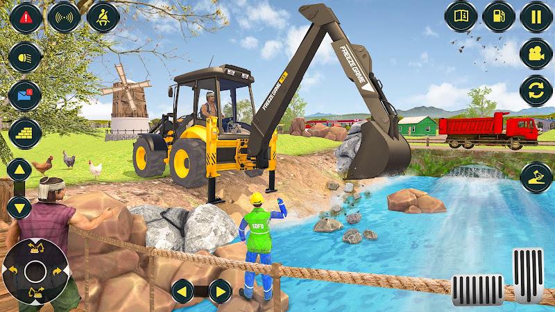 Village Excavator JCB Games स्क्रीनशॉट 2