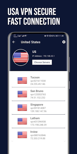 USA VPN Fast: Secure VPN Proxy ภาพหน้าจอ 0