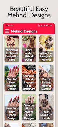 Mehndi Design: Easy & Offline Ảnh chụp màn hình 3