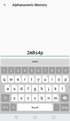 Alphanumeric Memory स्क्रीनशॉट 2