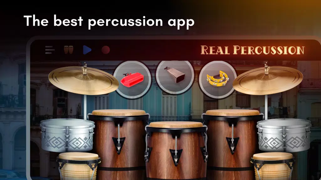 Real Percussion: drum set ဖန်သားပြင်ဓာတ်ပုံ 0