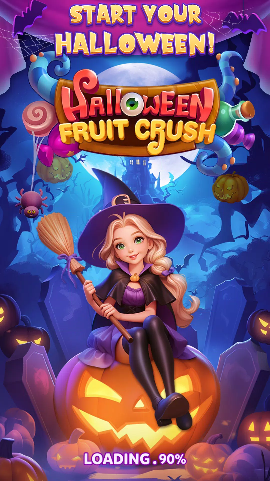 Halloween Fruit Crush Captura de tela 0