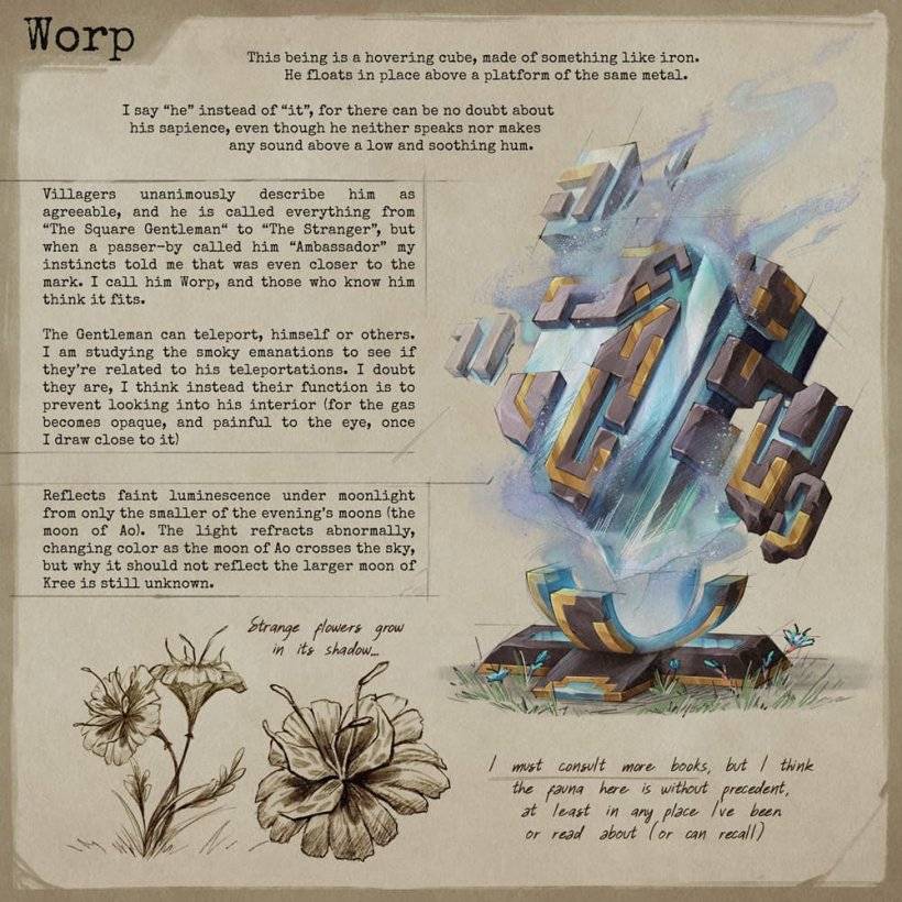 Concept art of Worp, the mechanical general in Price of Glory