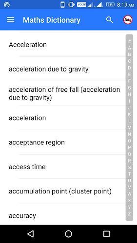 Schermata Maths Dictionary 1