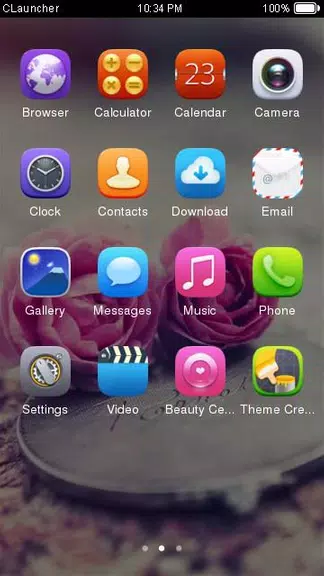 Pink Roses Theme C Launcher Captura de pantalla 1