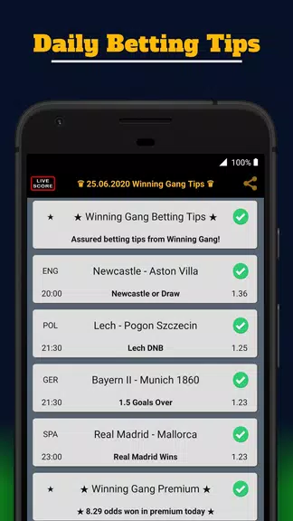 Winning Gang Betting Tips Tangkapan skrin 0