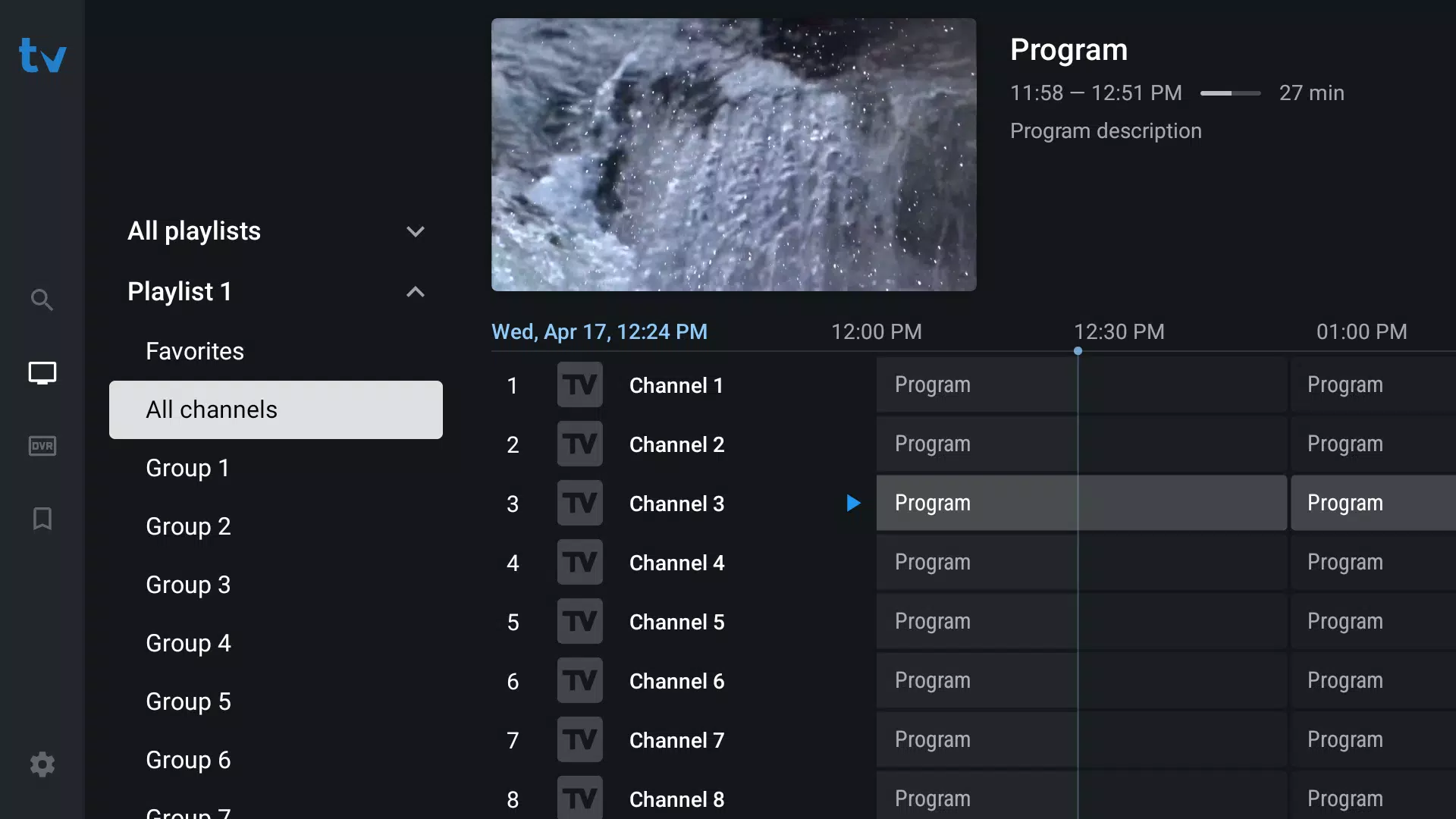 TiviMate IPTV Player स्क्रीनशॉट 0