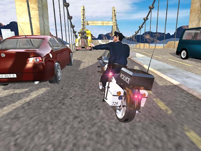 US Police Bike Chase Game Скриншот 3