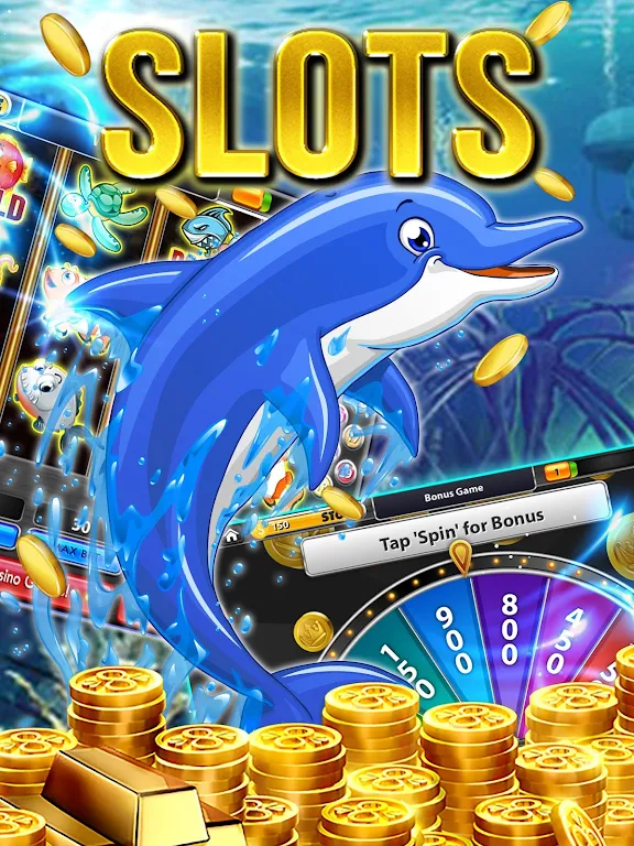 Dolphin Slots: Deluxe Pearl स्क्रीनशॉट 0