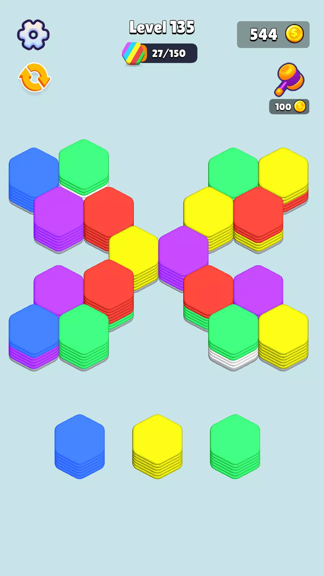 Stack Hexa Sort: Puzzle Match Capture d'écran 3