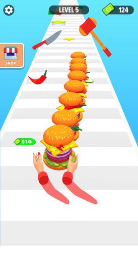 Burger Stack Run Game スクリーンショット 2