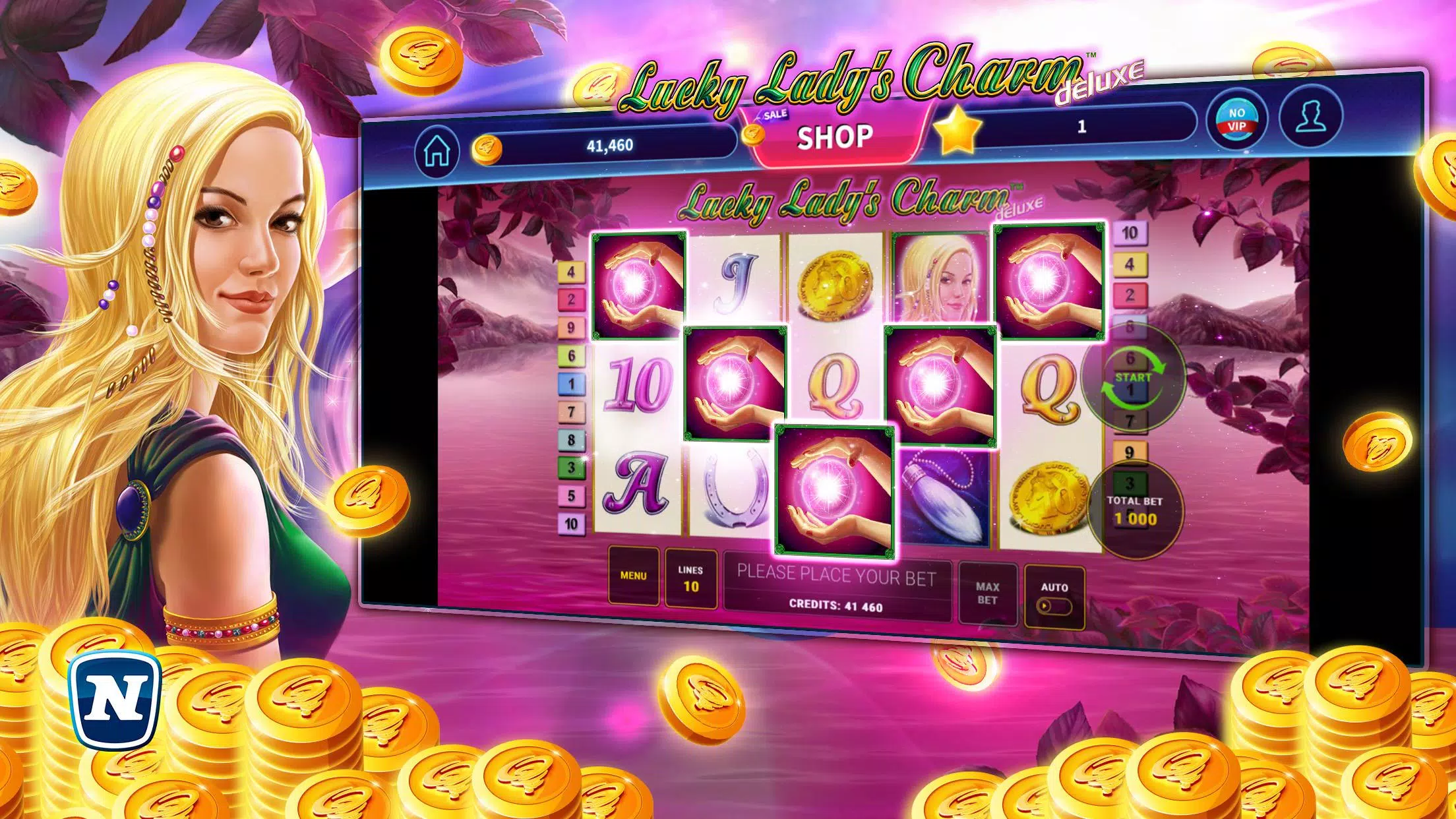 Lucky Lady's Charm Deluxe Slot Screenshot 0