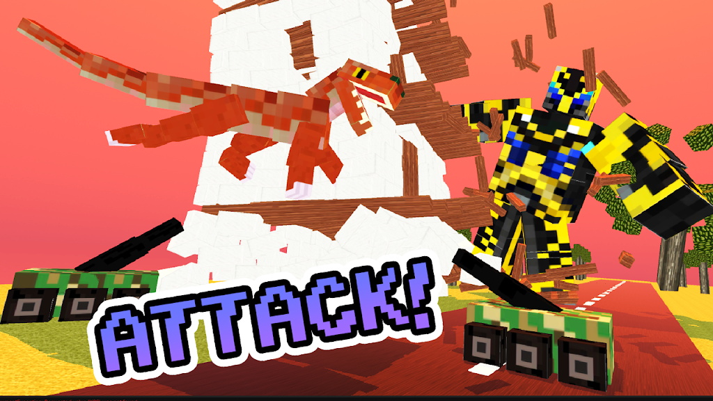 Blocky Titan Raptor Assault应用截图第2张