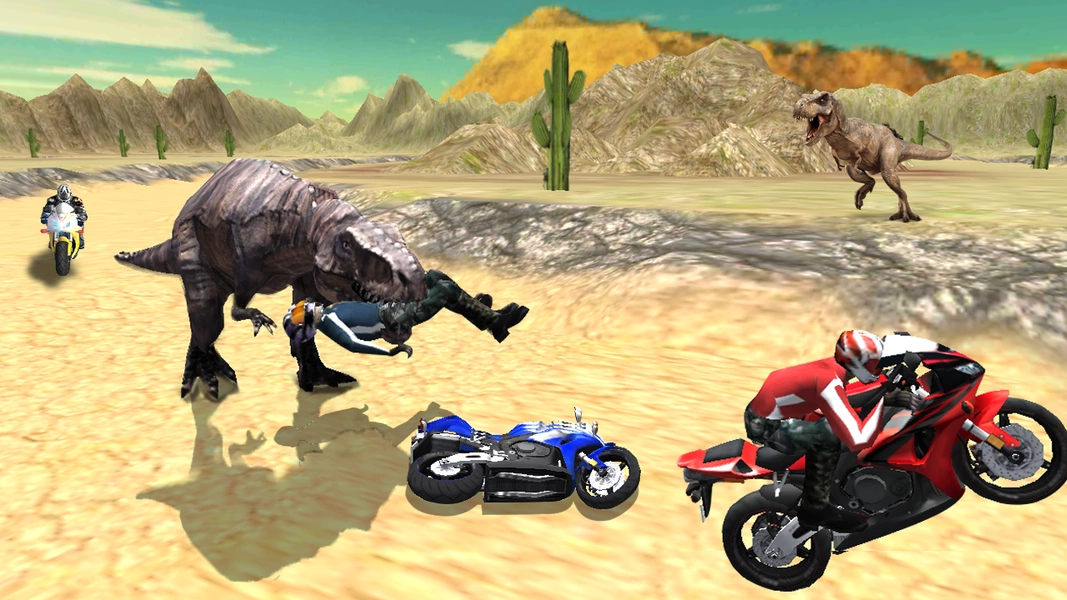 Dino World Bike Race Game - Jurassic Adventure Tangkapan skrin 3