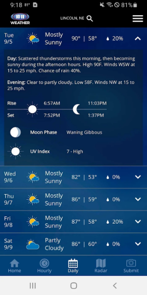 10/11 NOW Weather Ekran Görüntüsü 0