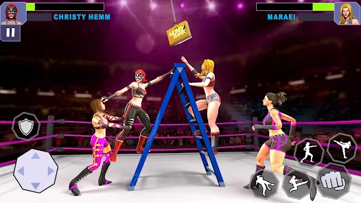 Bad Girls Wrestling Game: GYM Women Fighting Games Screenshot 1