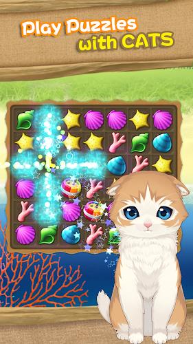 Cat Island Diary~Happy Match 3 Ekran Görüntüsü 1