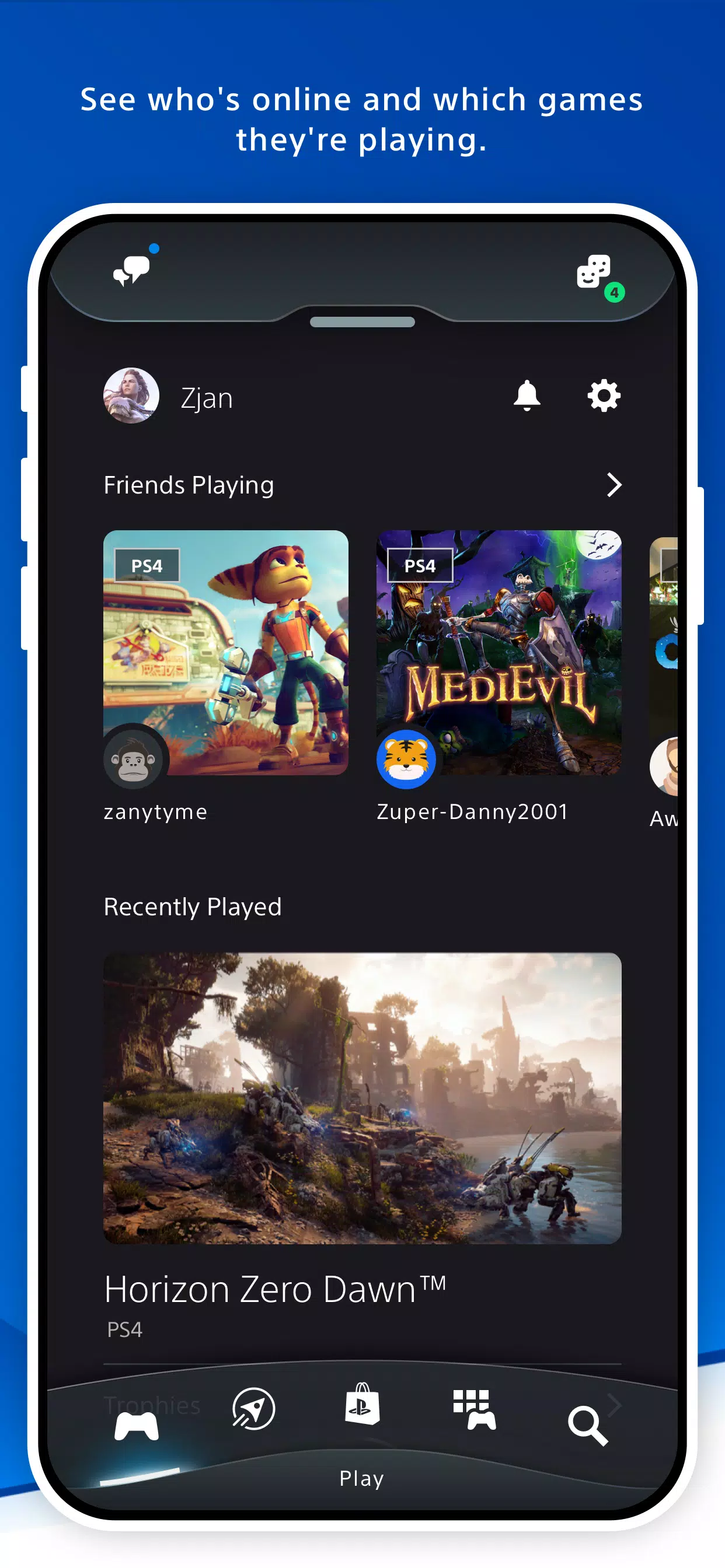 PlayStation App Tangkapan skrin 1