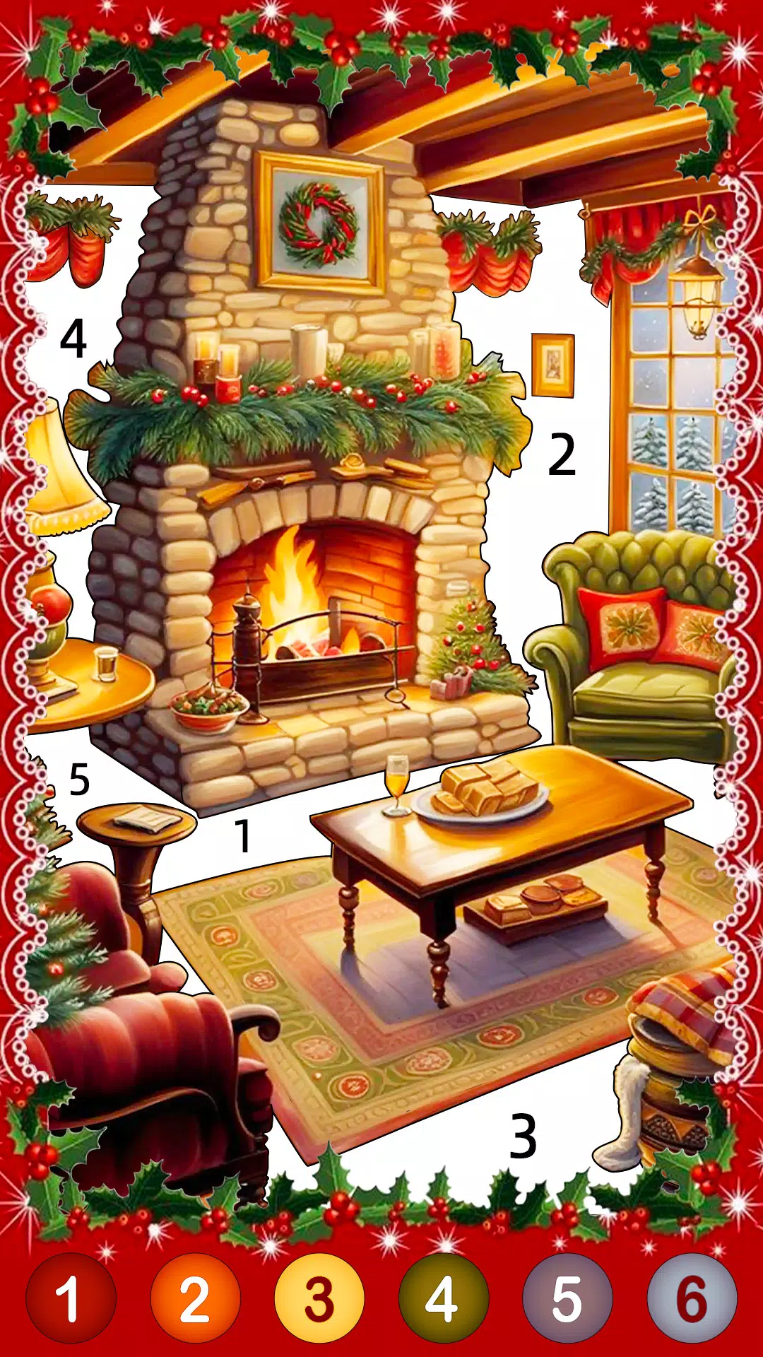 Christmas Game Color by number Screenshot 3