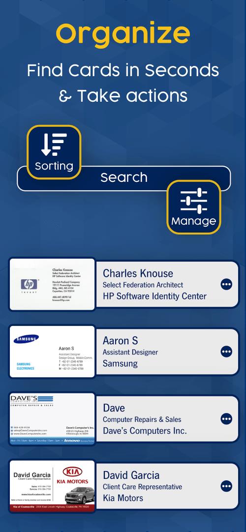 Business Card Scanner & Reader Screenshot 1