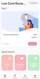 Low carb recipes diet app ภาพหน้าจอ 2
