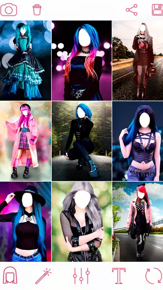 Schermata Emo Makeup & Gothic Photo App 2