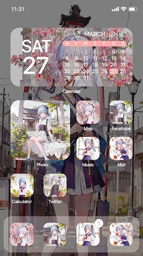 Wow Ayaka Theme - Icon Pack Zrzut ekranu 0