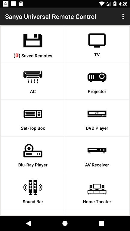 Sanyo Universal Remote Tangkapan skrin 0