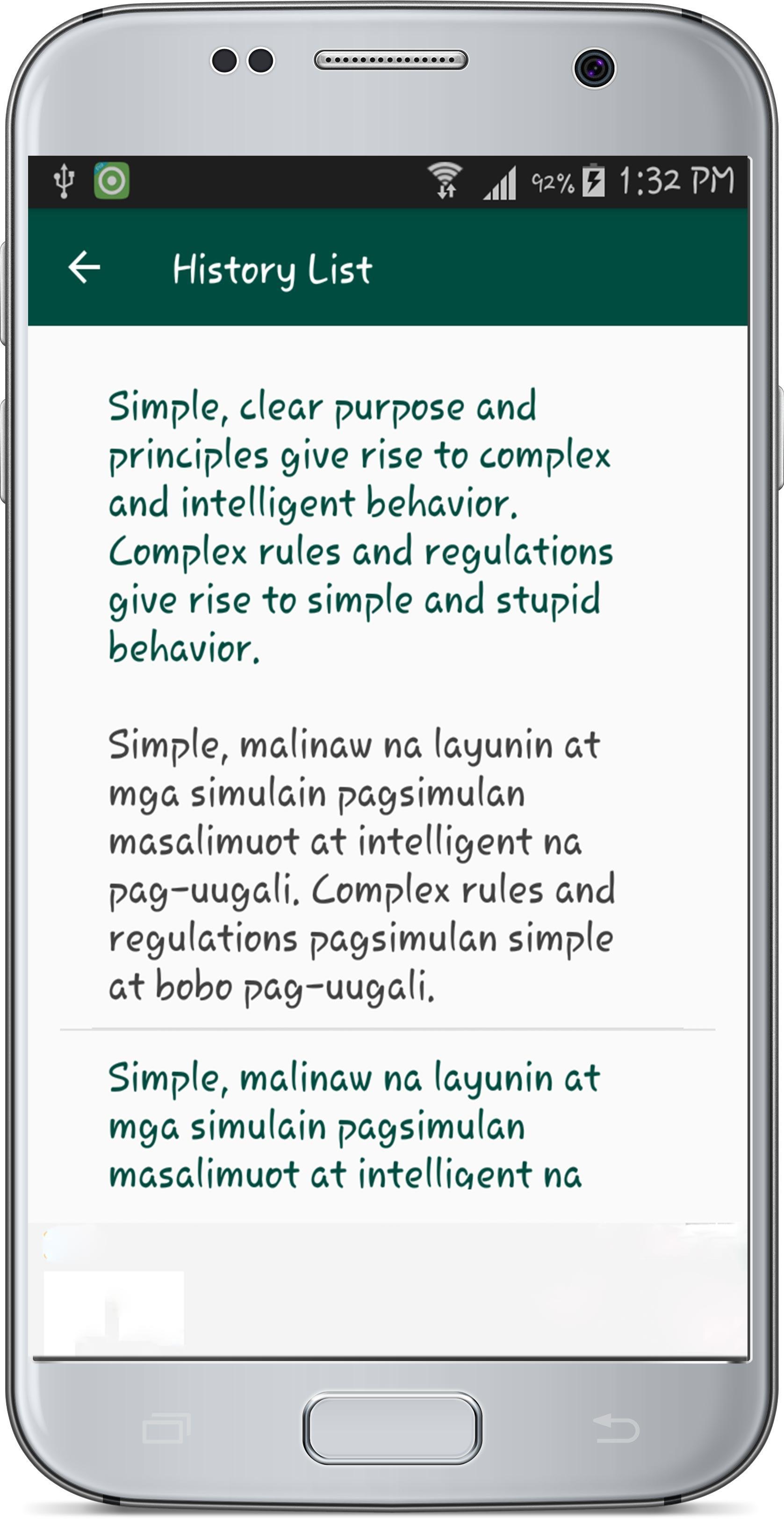 English Tagalog Translate Capture d'écran 3