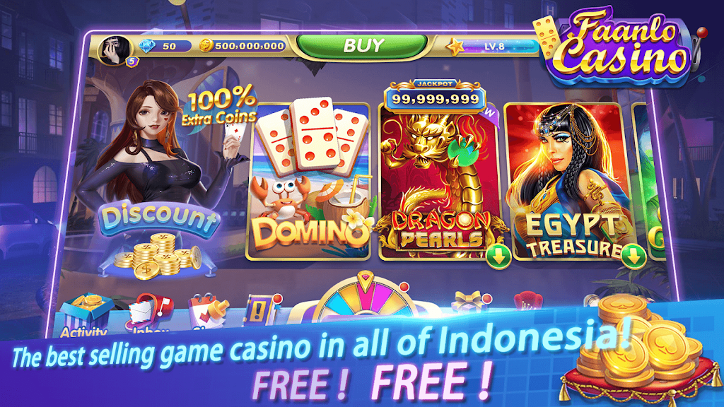 Faanlo Casino - 3D Domino Gaple Slots Online Ekran Görüntüsü 0