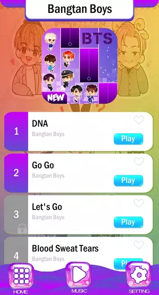 BTS Chibi Piano Tiles Captura de tela 0