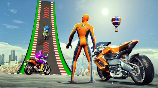 Super Hero Game - Bike Game 3D Captura de tela 2