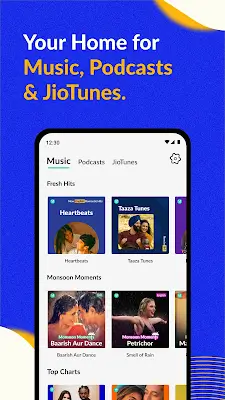 JioSaavn - Music & Podcasts ภาพหน้าจอ 0