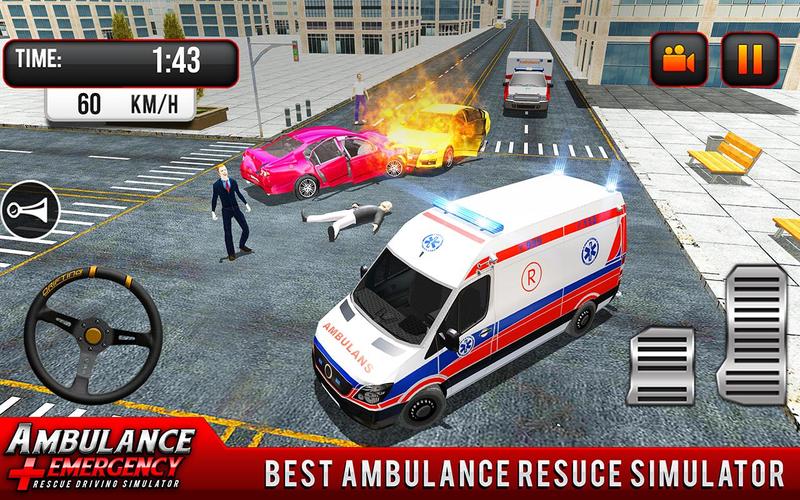 911 Ambulance City Rescue Game應用截圖第2張