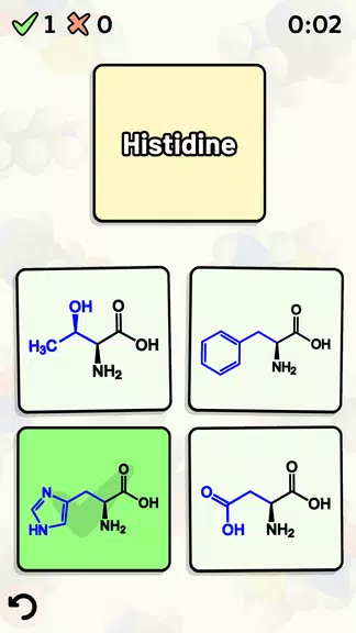 Amino Acid Quiz स्क्रीनशॉट 0