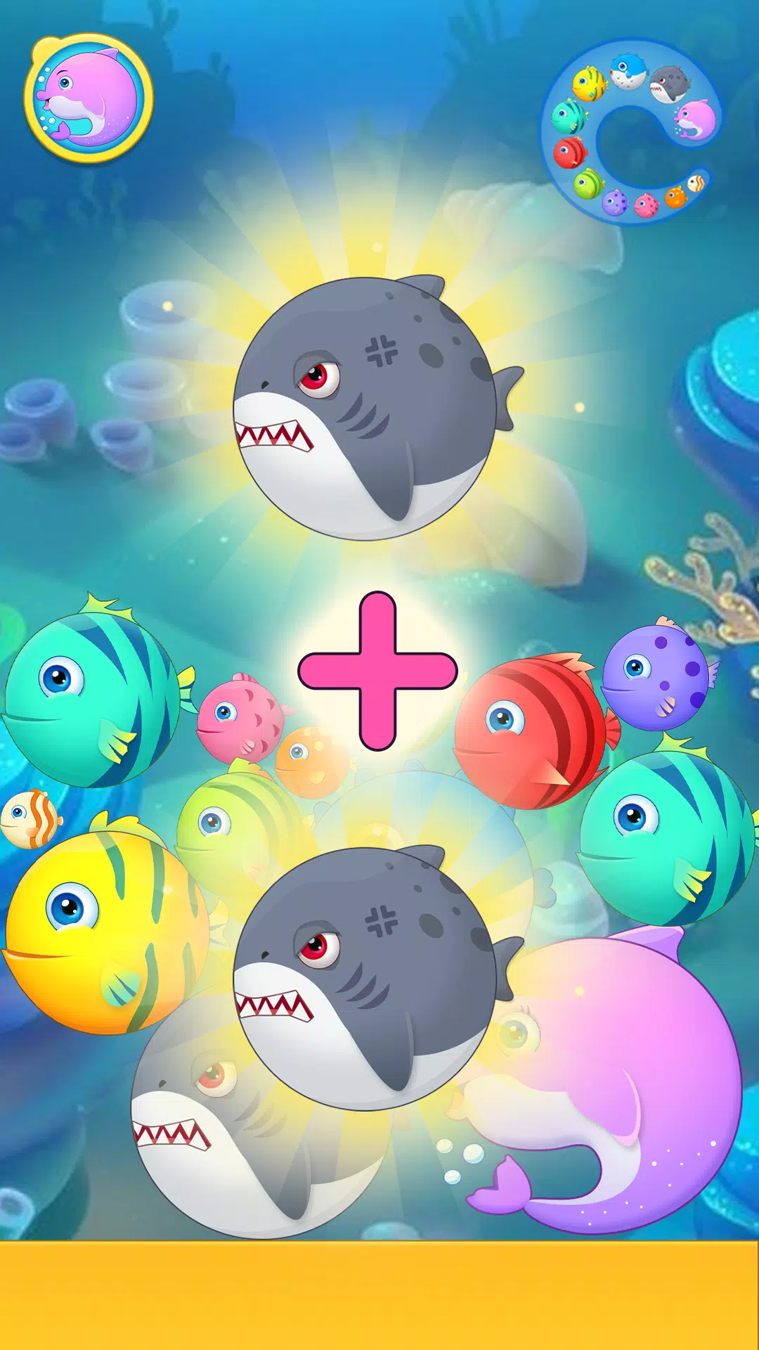 Sea Animals - Merge Game ဖန်သားပြင်ဓာတ်ပုံ 1