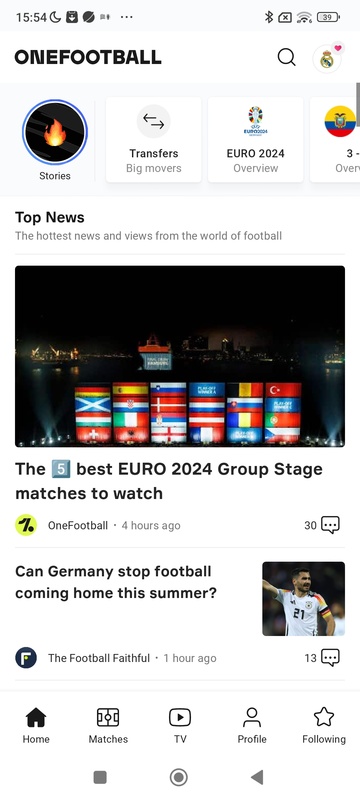 OneFootball-Fußball News Screenshot 2