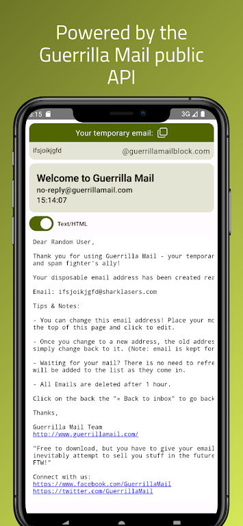 Guerrilla Mail - Temp Mail Screenshot 1