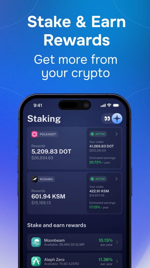 Nova Polkadot Wallet Captura de tela 1