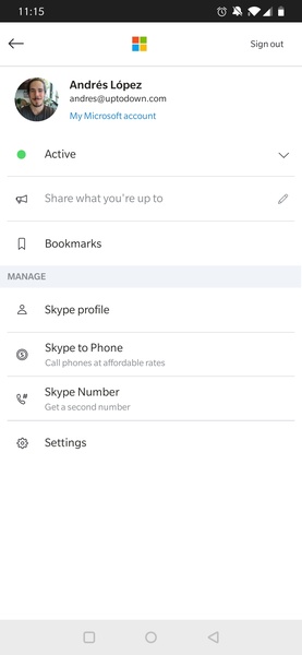 Skype ภาพหน้าจอ 0