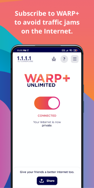 1.1.1.1 + WARP: Safer Internet Capture d'écran 2