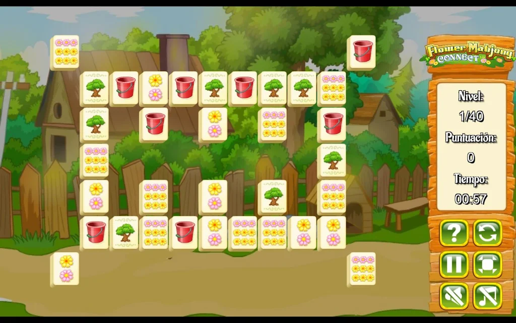 Flower Mahjong Flores स्क्रीनशॉट 1
