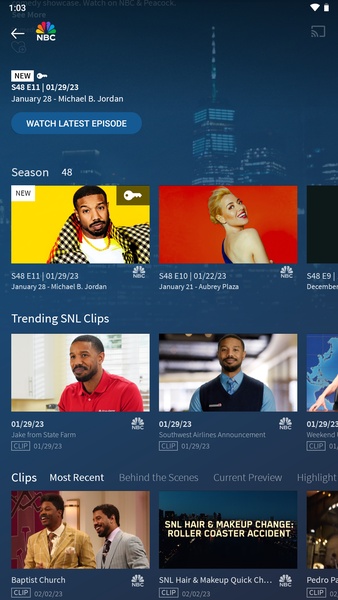 The NBC App - Stream TV Shows Screenshot 2