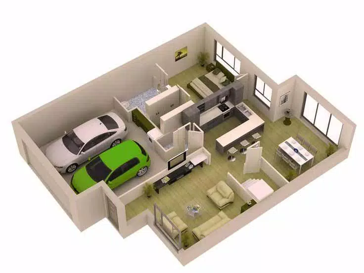 3D small house design Ekran Görüntüsü 3