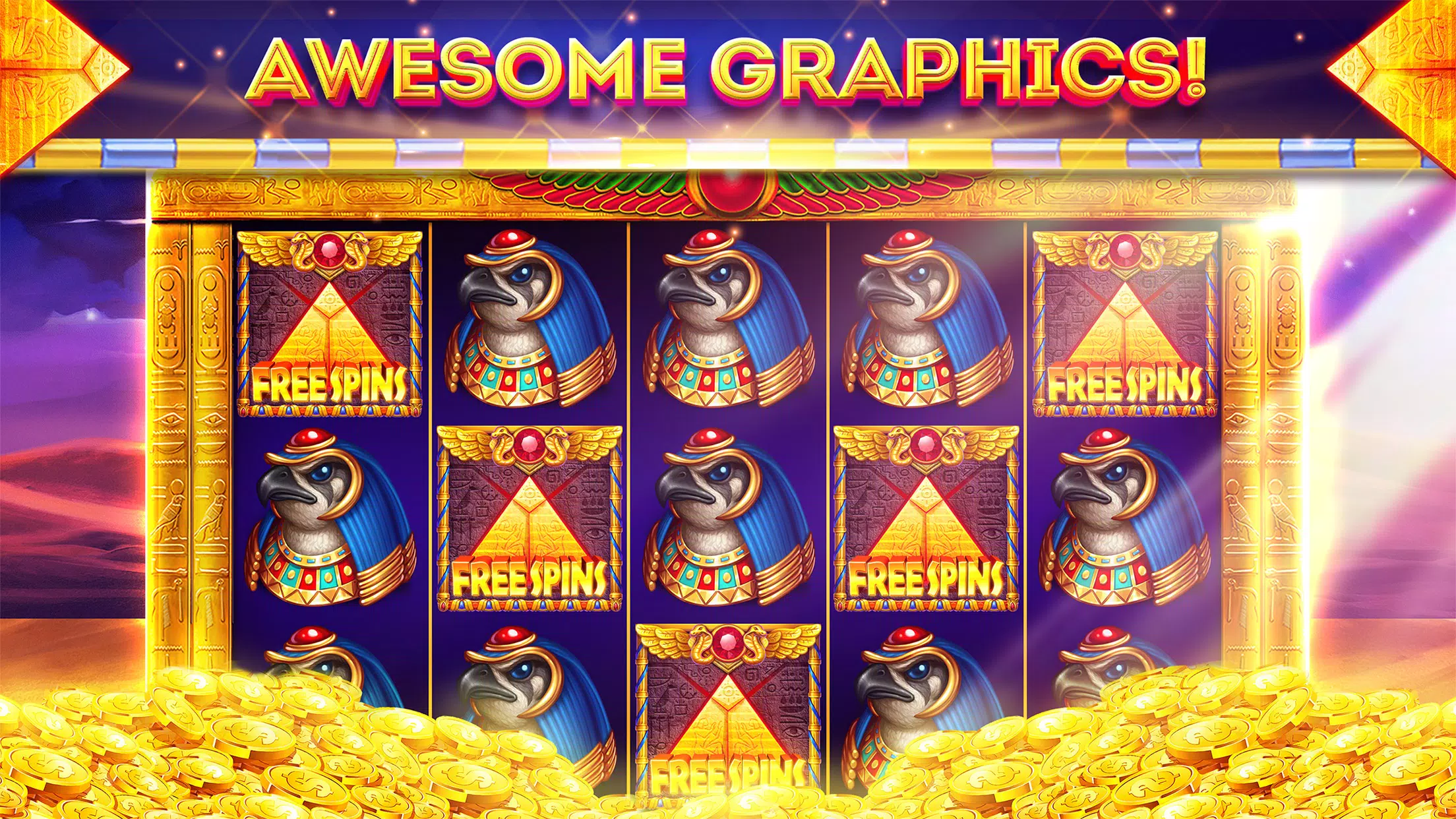 Pharaohs of Egypt Slots Casino Screenshot 1