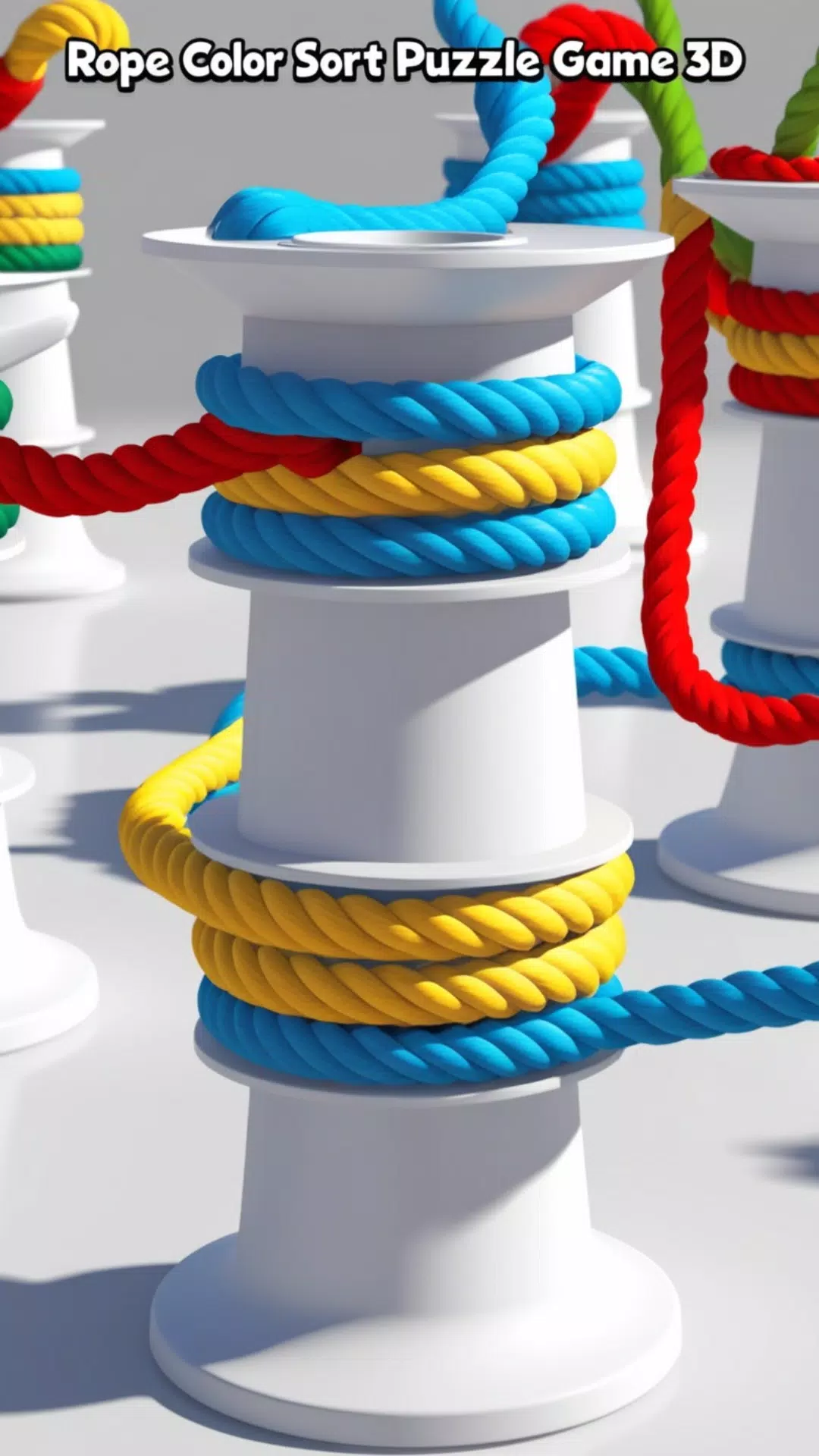 Rope Color Sort Puzzle Game 3D Скриншот 1