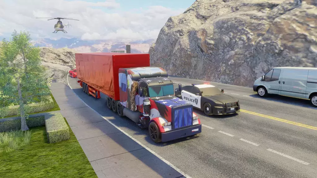 Usa Truck Simulator Car Games Ekran Görüntüsü 1