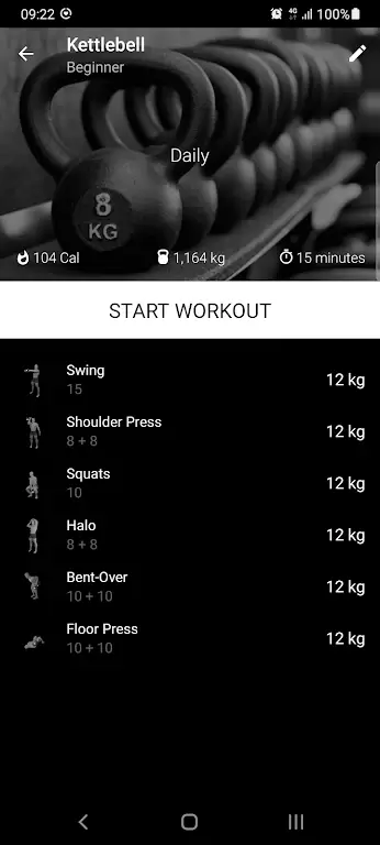 Kettlebell Home Workout Screenshot 2